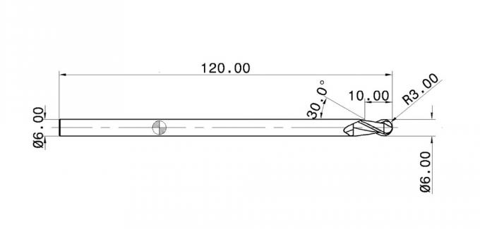 65HRC 30 Helix Extra Long Solid Carbide Ball Nose Endmills